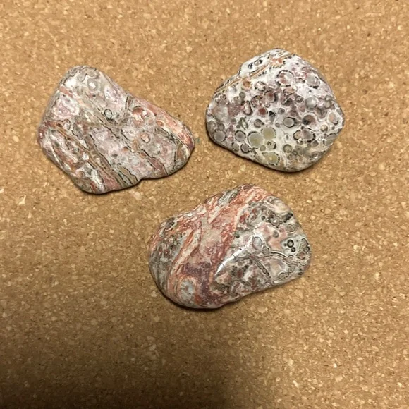 Leopardskin Jasper Tumbled Three Piece Set - Picture 1 of 5